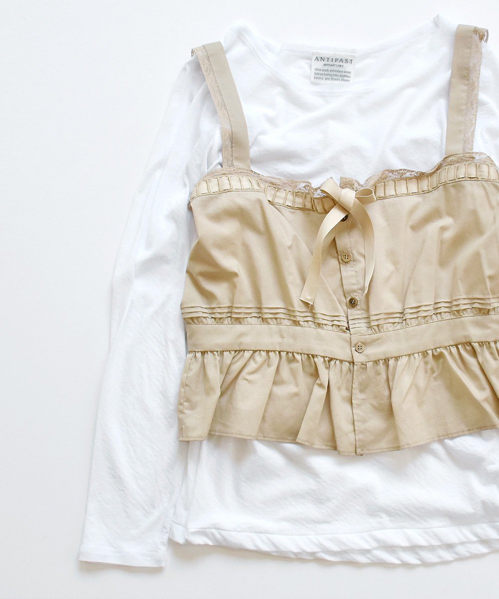 Cotton Camisole（Beige）<img class='new_mark_img2' src='https://img.shop-pro.jp/img/new/icons1.gif' style='border:none;display:inline;margin:0px;padding:0px;width:auto;' />