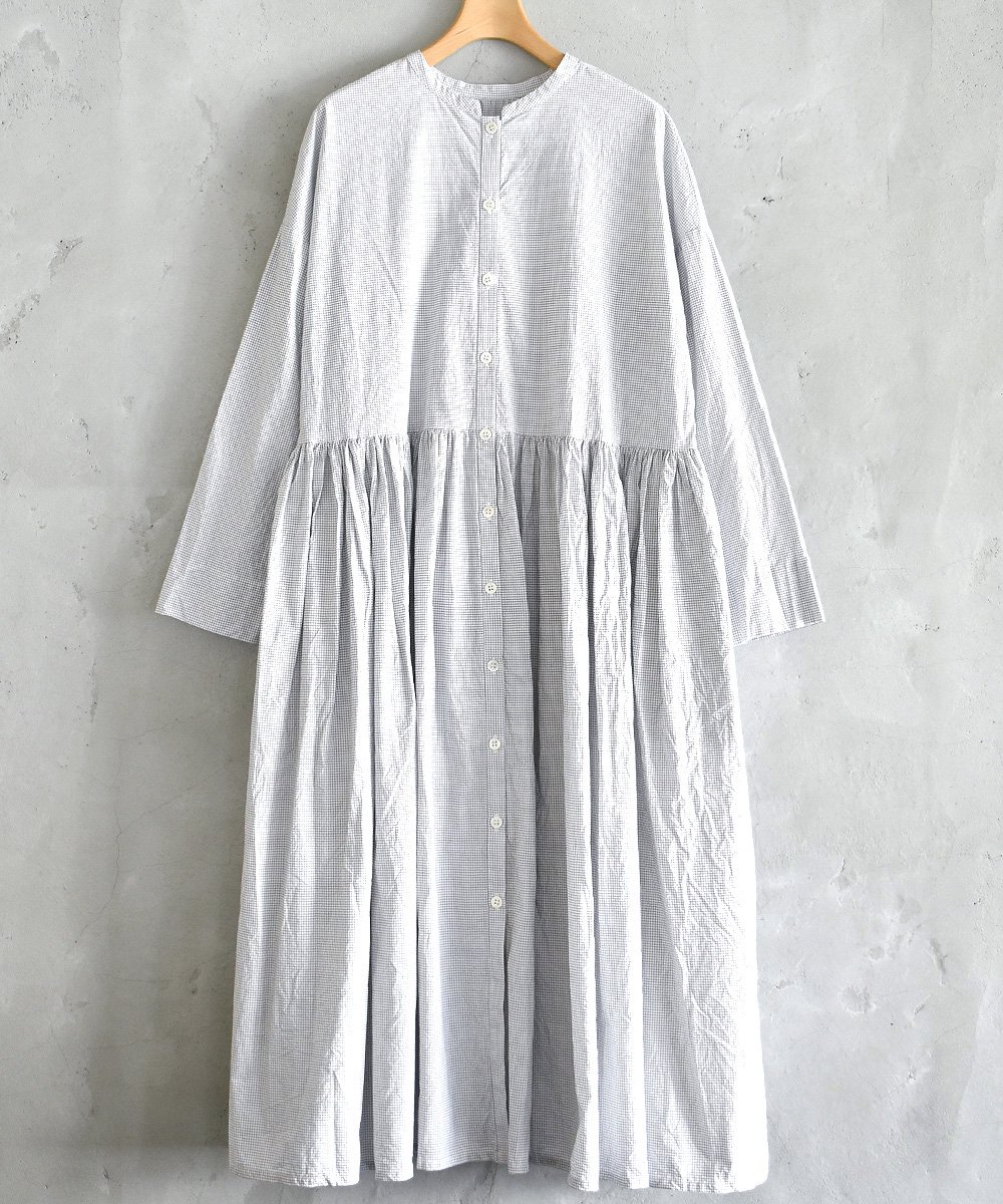 SWITCHING GATHER SHIRT DRESS（ブラックチェック）<img class='new_mark_img2' src='https://img.shop-pro.jp/img/new/icons1.gif' style='border:none;display:inline;margin:0px;padding:0px;width:auto;' />