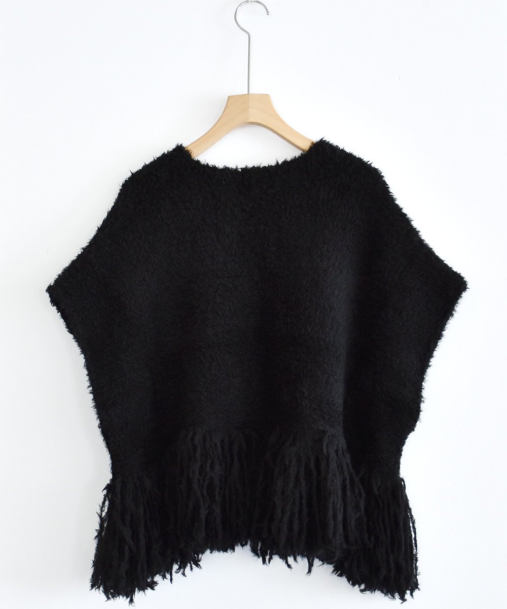 Alpaca Shaggy Knit VestBLACK<img class='new_mark_img2' src='https://img.shop-pro.jp/img/new/icons1.gif' style='border:none;display:inline;margin:0px;padding:0px;width:auto;' />