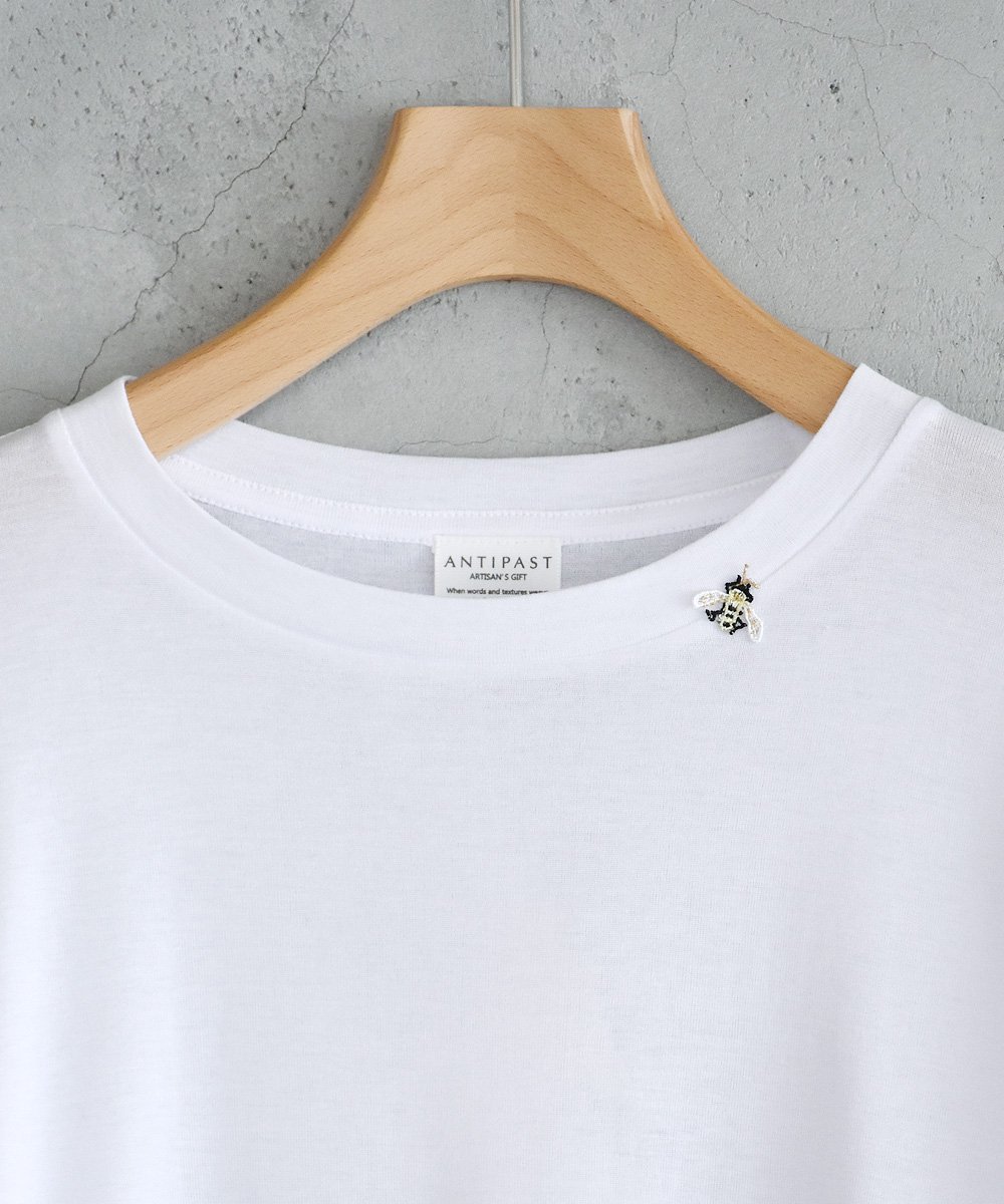 Cotton Frice T-Shirts with BeeWHITE<img class='new_mark_img2' src='https://img.shop-pro.jp/img/new/icons1.gif' style='border:none;display:inline;margin:0px;padding:0px;width:auto;' />