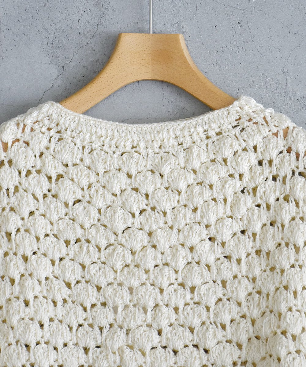 Hand Crochet GiletOff White<img class='new_mark_img2' src='https://img.shop-pro.jp/img/new/icons1.gif' style='border:none;display:inline;margin:0px;padding:0px;width:auto;' />