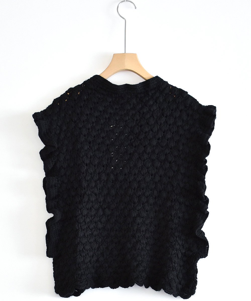 Hand Crochet GiletBlack<img class='new_mark_img2' src='https://img.shop-pro.jp/img/new/icons1.gif' style='border:none;display:inline;margin:0px;padding:0px;width:auto;' />