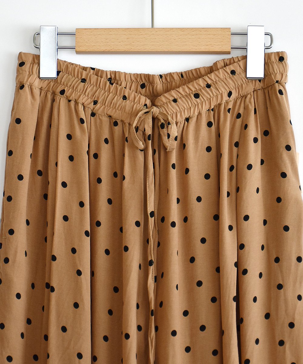 ROBE de PEAU / DOT WIDE PANTSBEIGE<img class='new_mark_img2' src='https://img.shop-pro.jp/img/new/icons1.gif' style='border:none;display:inline;margin:0px;padding:0px;width:auto;' />