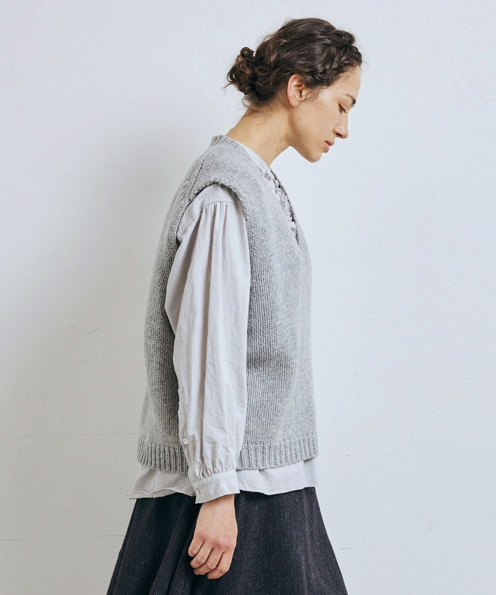 OLDMAN RAW GAGE KNIT VESTʥߥ륯<img class='new_mark_img2' src='https://img.shop-pro.jp/img/new/icons1.gif' style='border:none;display:inline;margin:0px;padding:0px;width:auto;' />