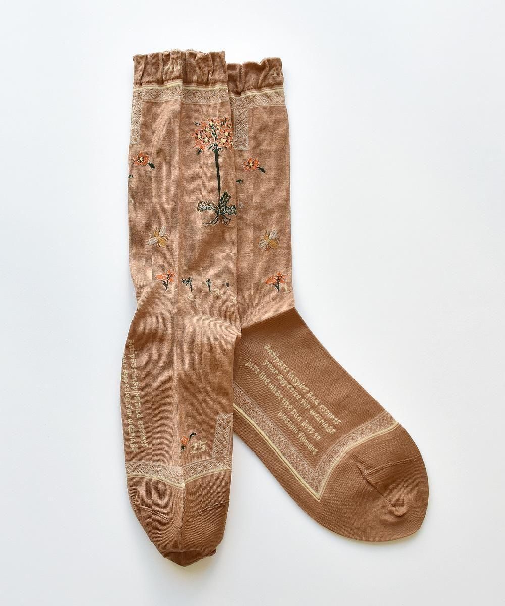 BOTANICAL XVI SOCKSBLACKCAMELIVORY<img class='new_mark_img2' src='https://img.shop-pro.jp/img/new/icons1.gif' style='border:none;display:inline;margin:0px;padding:0px;width:auto;' />