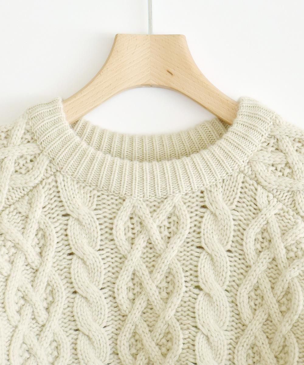 <img class='new_mark_img1' src='https://img.shop-pro.jp/img/new/icons1.gif' style='border:none;display:inline;margin:0px;padding:0px;width:auto;' />volume sleeve alan knit pulloverbeige