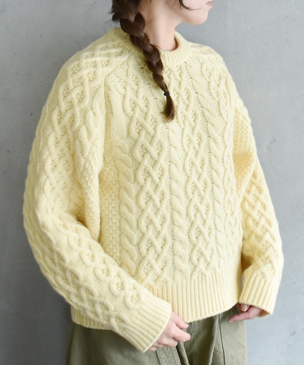 <img class='new_mark_img1' src='https://img.shop-pro.jp/img/new/icons1.gif' style='border:none;display:inline;margin:0px;padding:0px;width:auto;' />volume sleeve alan knit pulloveryellow