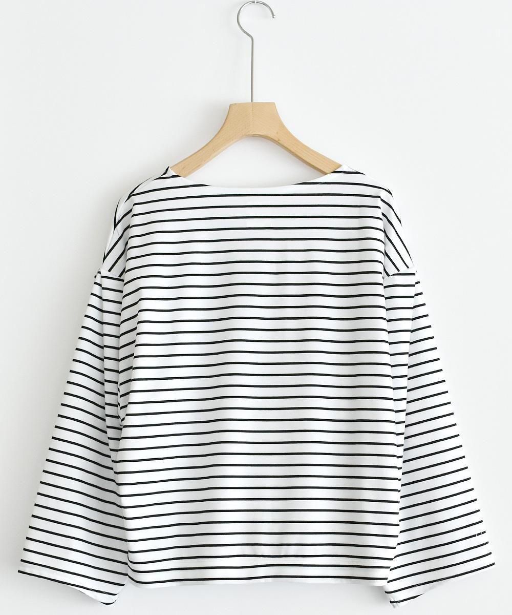 JOUET TUCKED SLEEVE BORDER PULLOVERʥ-֥å<img class='new_mark_img2' src='https://img.shop-pro.jp/img/new/icons1.gif' style='border:none;display:inline;margin:0px;padding:0px;width:auto;' />