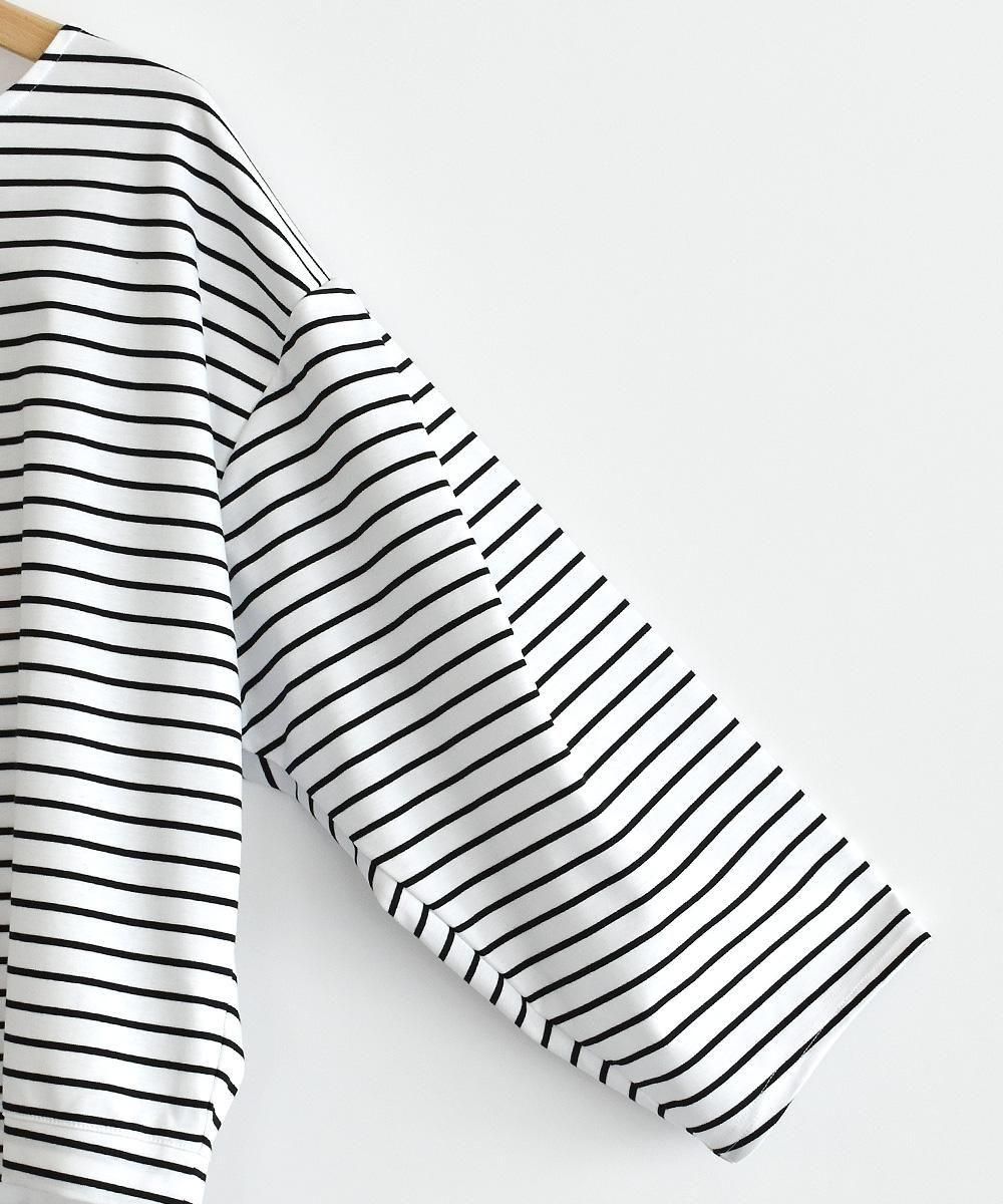 JOUET TUCKED SLEEVE BORDER PULLOVERʥ-֥å<img class='new_mark_img2' src='https://img.shop-pro.jp/img/new/icons1.gif' style='border:none;display:inline;margin:0px;padding:0px;width:auto;' />