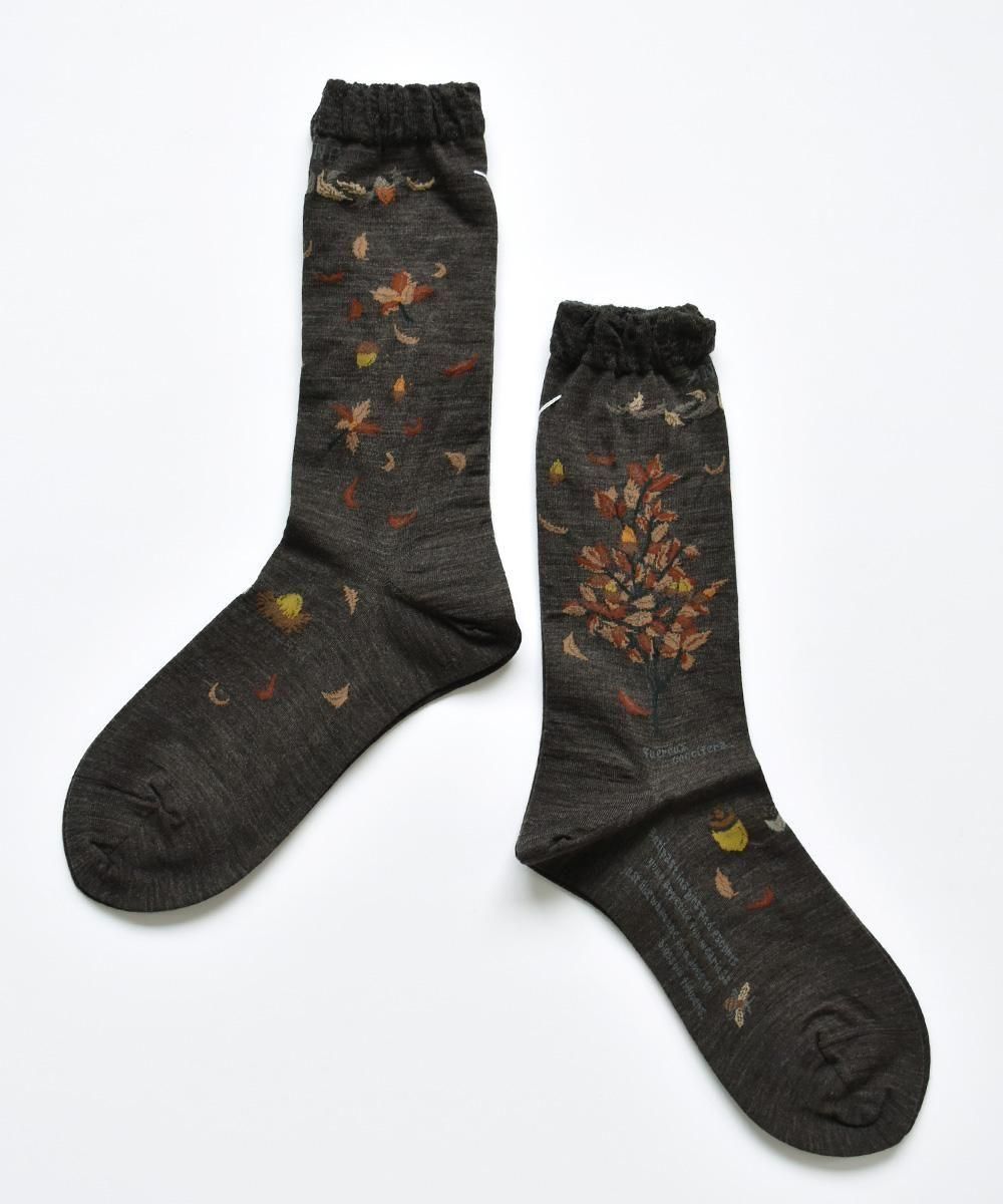 WIND & THE ACORN TREE SOCKSBEIGEDARK BROWN<img class='new_mark_img2' src='https://img.shop-pro.jp/img/new/icons1.gif' style='border:none;display:inline;margin:0px;padding:0px;width:auto;' />