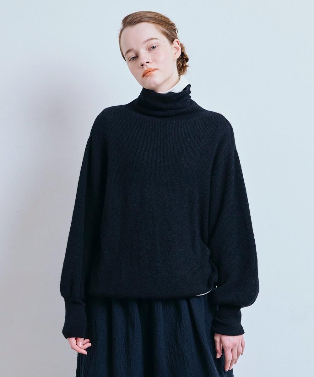 GATHER SLEEVE ALPACA KNIT TURTLE PULL OVERʥ֥å<img class='new_mark_img2' src='https://img.shop-pro.jp/img/new/icons1.gif' style='border:none;display:inline;margin:0px;padding:0px;width:auto;' />
