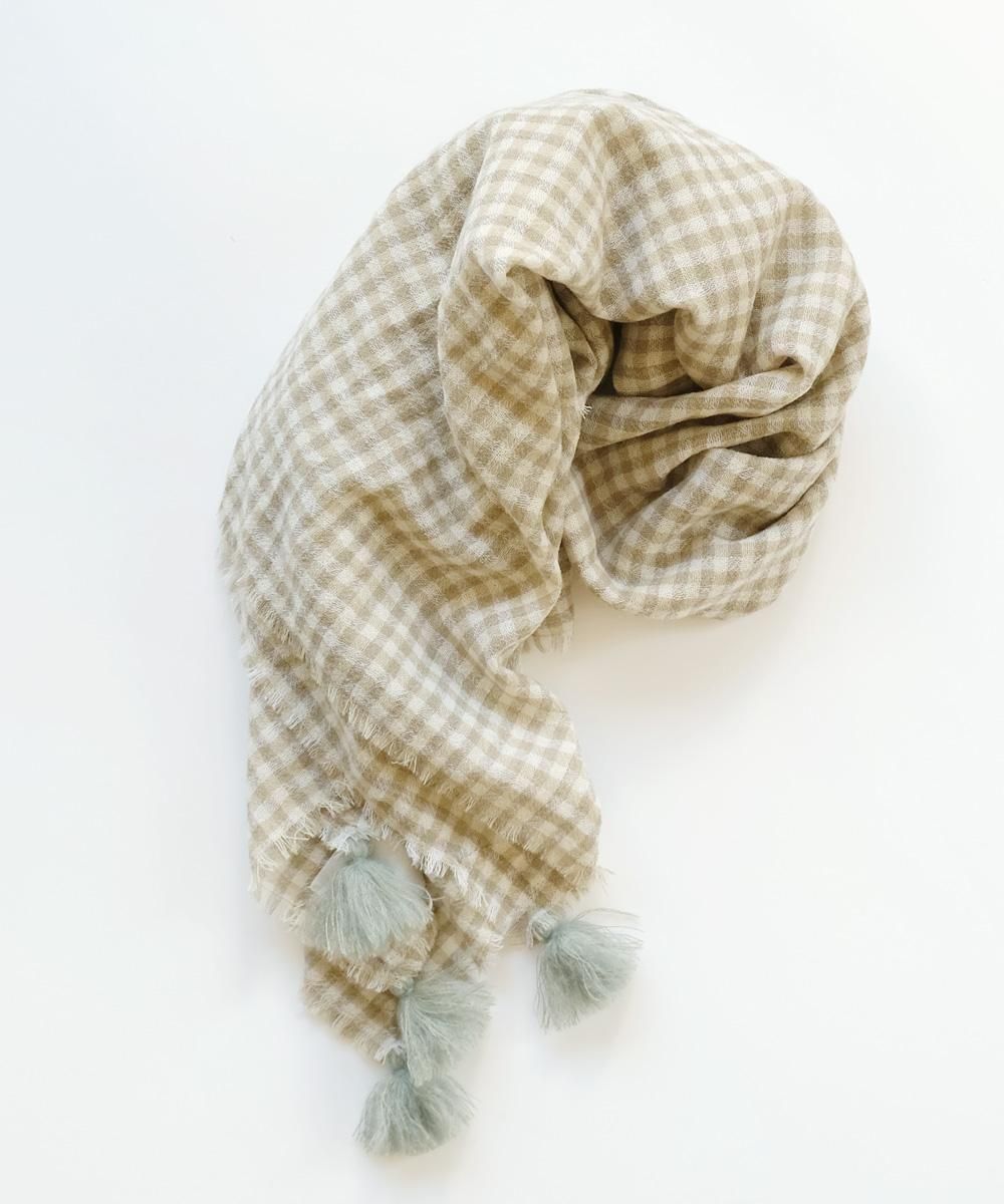 ROBE de PEAU / WOOL GAUZE TASSEL STOLEIVORYBEIGE<img class='new_mark_img2' src='https://img.shop-pro.jp/img/new/icons1.gif' style='border:none;display:inline;margin:0px;padding:0px;width:auto;' />