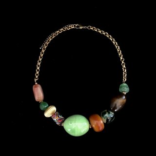 Summer Necklace -yellow green-
