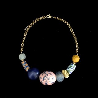 Summer Necklace -pink, blue & yellow-