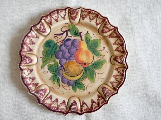 イタリア製 フルーツ柄 陶器製飾り絵皿 - Marica Design& Vintage