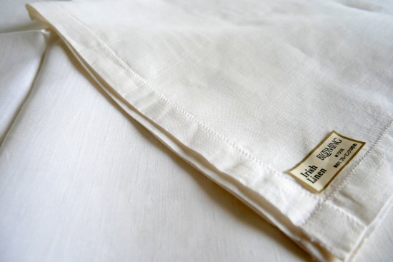 【Irish Linen】 アイリッシュリネンのシンプルなハンカチ　5枚セット - Marica Design& Vintage