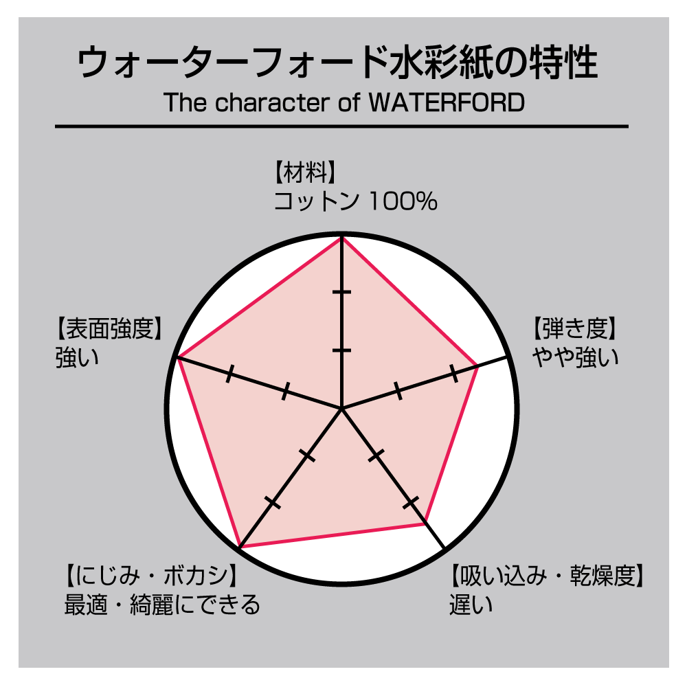 ウォーターフォード水彩紙 ホワイト 中判（560×760mm）300g 細目 10枚