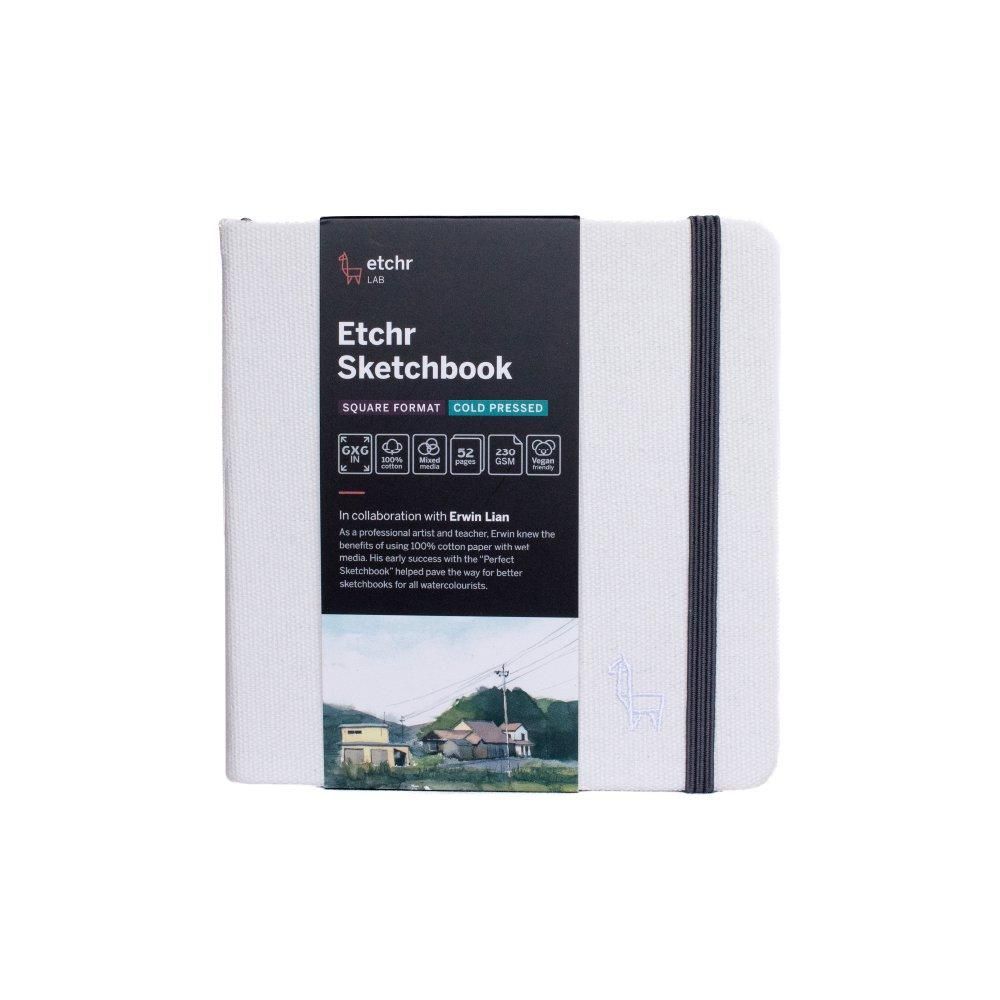 Etchr スクエア スケッチブック 6”×6” 中目