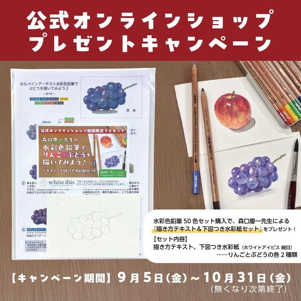 HOLBEIN 水彩色鉛筆 多色50本セット 水彩色鉛筆 WP195 50色 紙箱全色セット