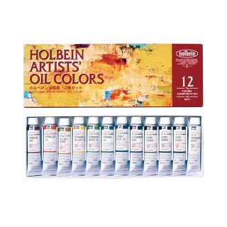 人気沸騰 holbein ホルベイン 油絵具セット 12色 木製ケース付き 画材