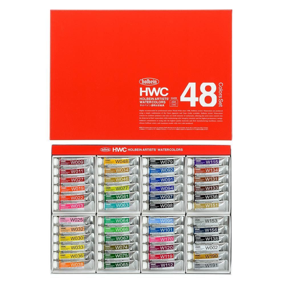 透明水彩絵具 5ml W409 48色セット