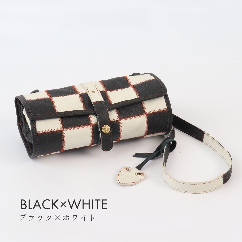 【新品未使用】WMY 本革 2way ショルダーバッグ 黒×白 キーケース付き WMY 本革 ショルダーバッグ ハンドバッグ 2way - HANATORA Japan