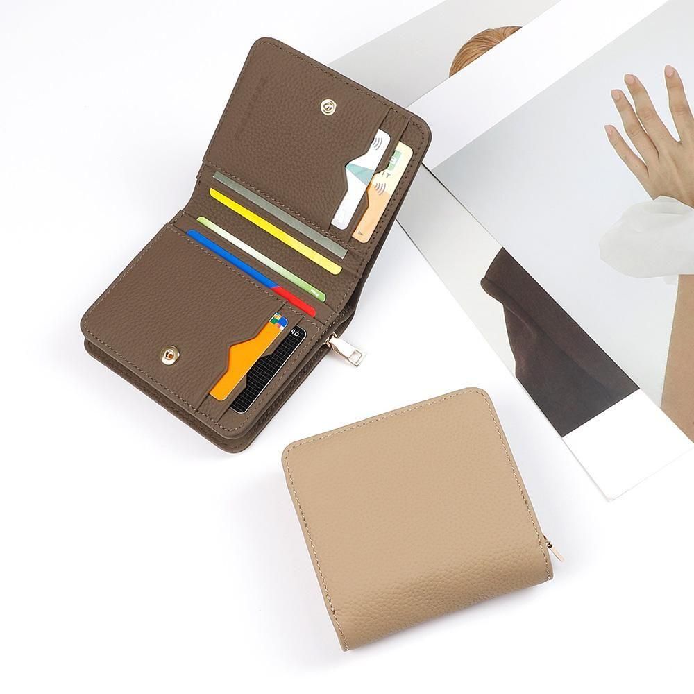 キーチェーン付き 本革 二つ折り財布 スクエア型 HANATORA Japan