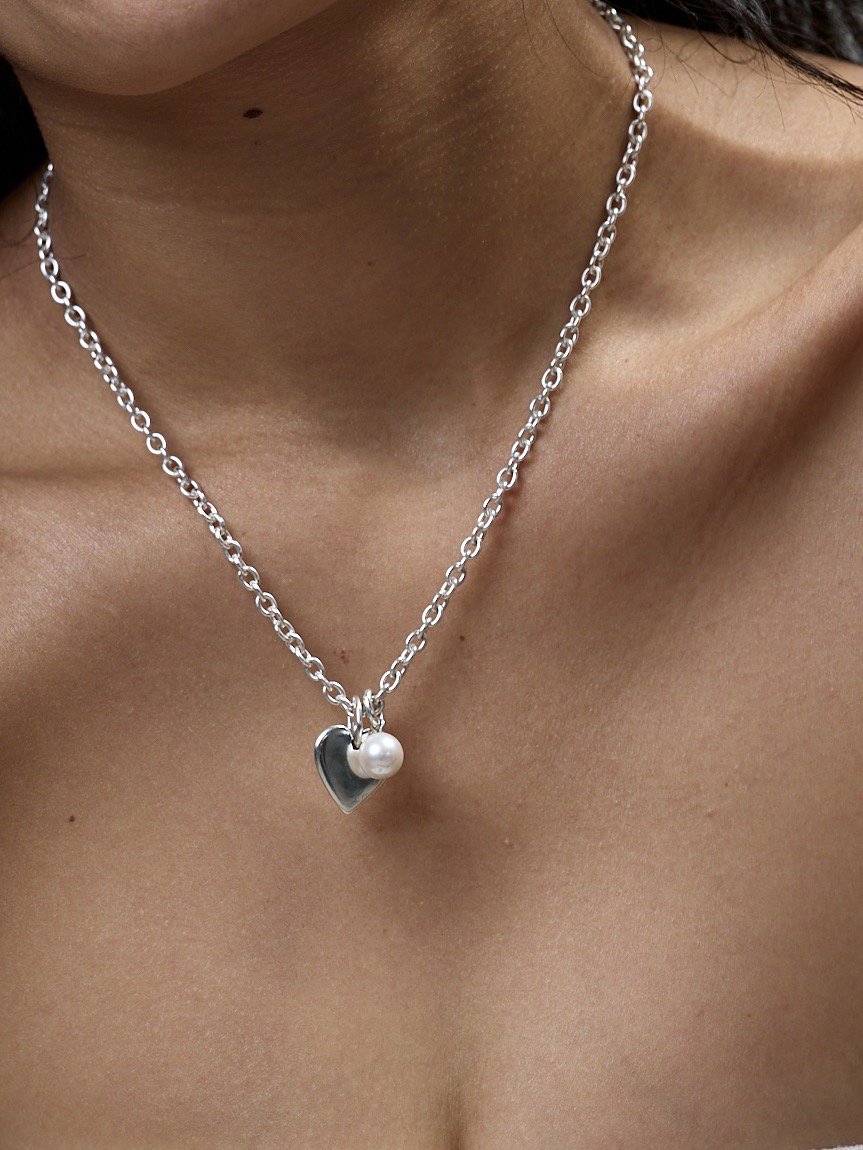 sv925 Heart pearl necklaceξʲ