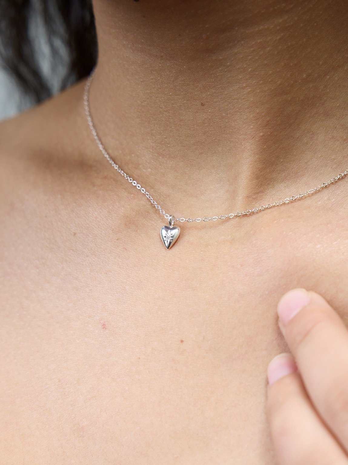 sv925 Heart twinkle necklace