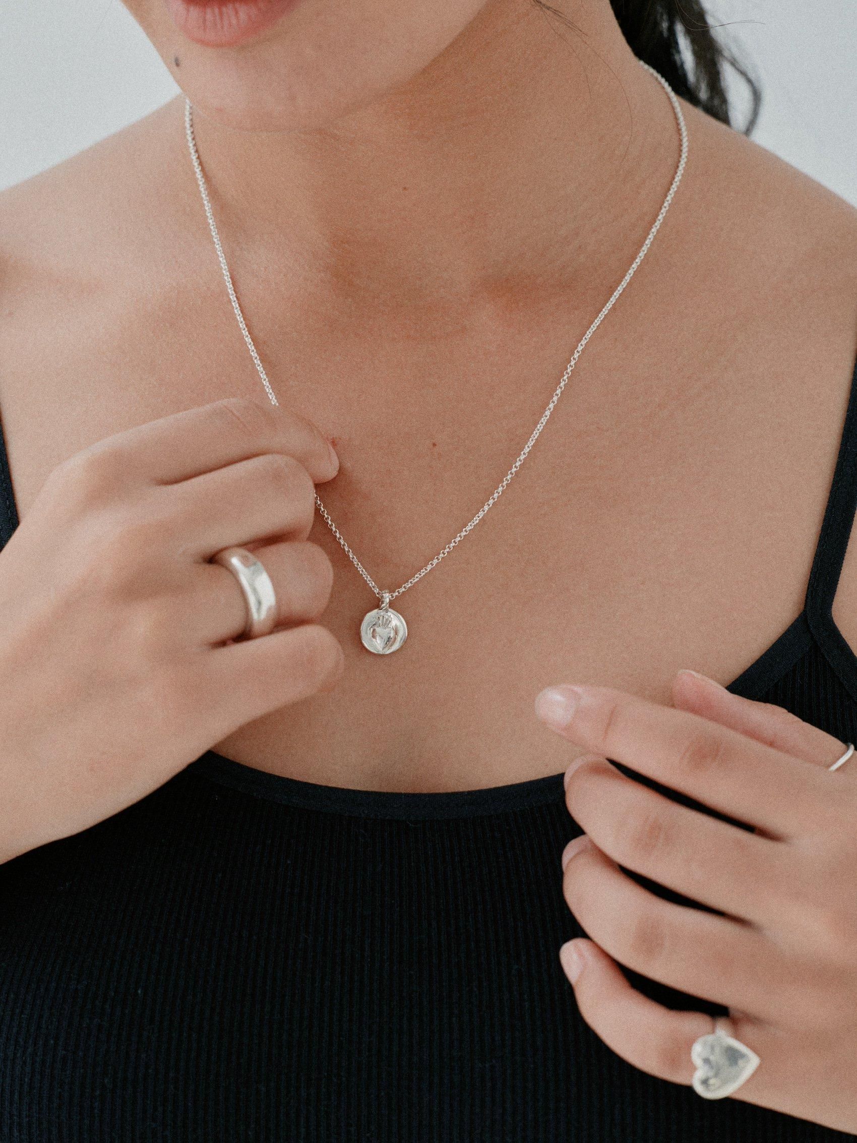 sv925 coin necklace