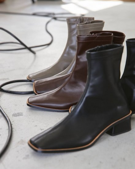 Stretch Leather Boots/TODAYFUL12021029 - Select Shop Loozel