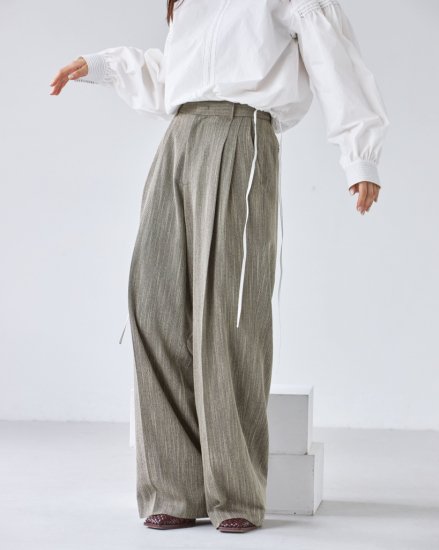 Herringbone Wide Trousers/TODAYFUL12120722 - Select Shop Loozel