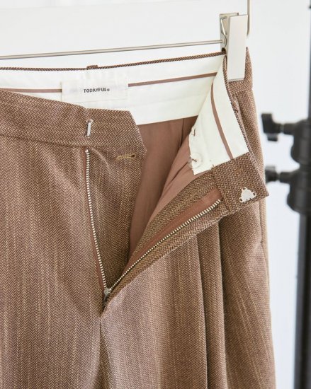 Herringbone Wide Trousers/TODAYFUL12120722 - Select Shop Loozel