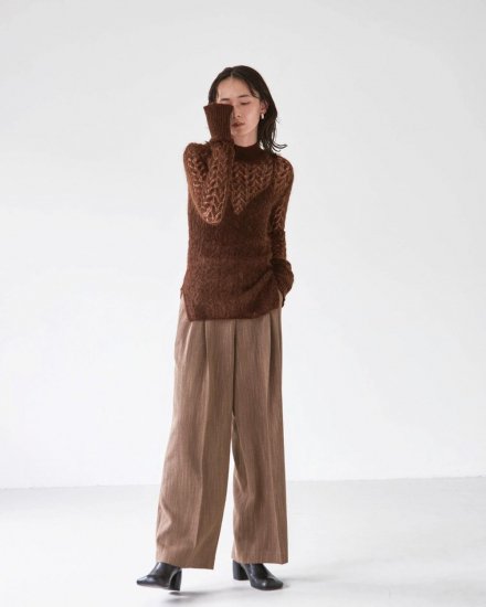 Herringbone Wide Trousers/TODAYFUL12120722 - Select Shop Loozel