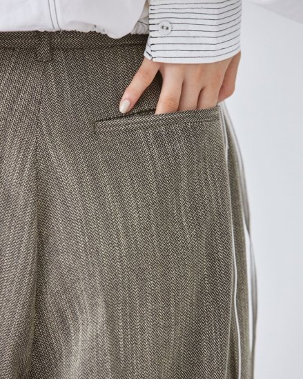 Herringbone Wide Trousers/TODAYFUL12120722 - Select Shop Loozel