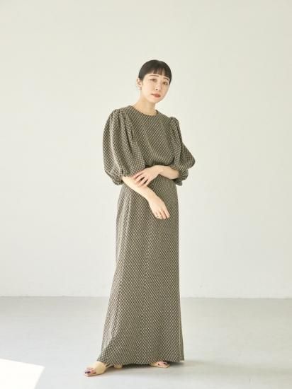 シンゾーン】KOMON JACQUARD DRESS(36)