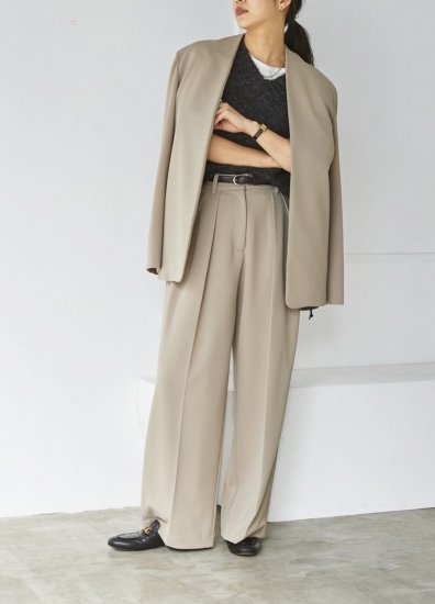 Doubletuck Twill Trousers/TODAYFUL12220707 - Select Shop Loozel