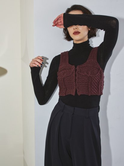 Patchwork Knit Bustier/TODAYFUL12220504 - Select Shop Loozel