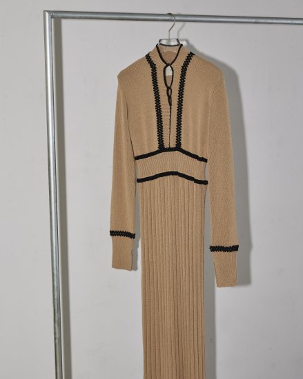 Blade Piping Knitdress 黒 36 | www.fleettracktz.com