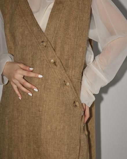 TODAYFUL Asymmetry Linen Vest 38 | www.causus.be