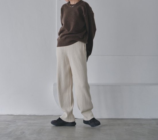 美品【TODAYFUL】Easy Rib Knit Pants／BLACK 36