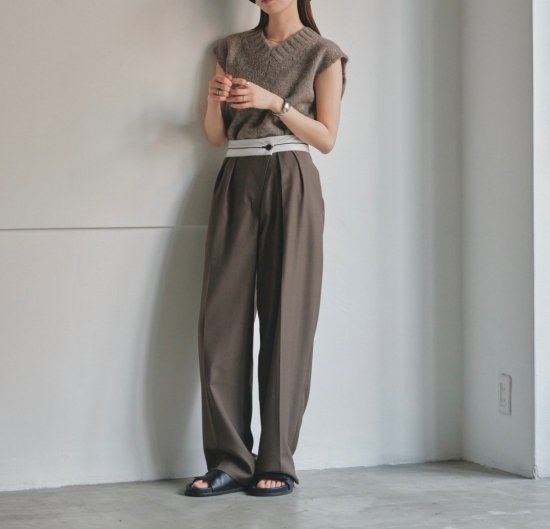 todayful Front Slanting Trousers モカ/38可愛いと思います