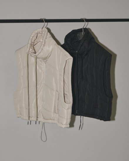 todayful / Quilting Compact Vest 黒36AuntMa