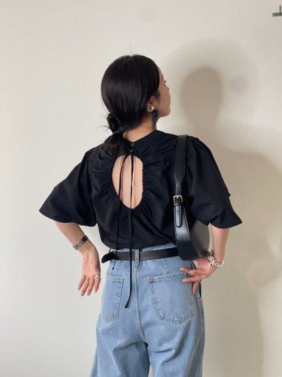 Back Gather Blouse〈2318-660688〉 AgAwd - Select Shop Loozel