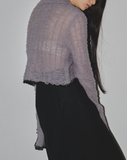 Mesh Jacquard Knitshirts 新品未使用 アイボリー-