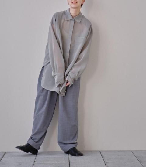 TODAYFUL】Organdy Over Shirts チャコールグレー