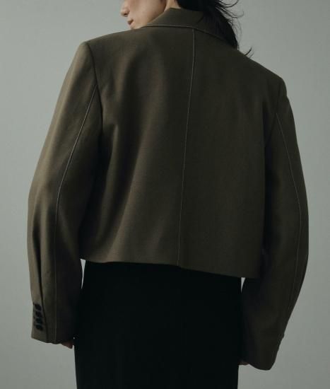 アンヌーク Heather Short Jacket ネイビー 38 最終値下げ anuke ANUKE (アンヌーク）Heather Short Jacket 即日発送