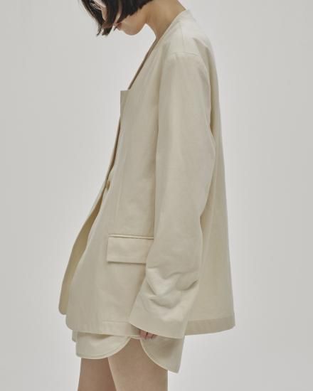 新品Todayful Collarless Cottonsatin Jacket セール】Collarless Cottonsatin Jacket（テーラードジャケット
