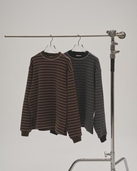 todayful Border Long T-shirts チャコールグレー TODAYFUL Border Long T-shirts チャコールグレー
