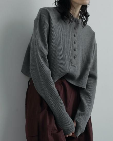 トップス Waffle Henley Tops anuke ànuke online store（アンヌーク） / Waffle Henley TopsWaffle